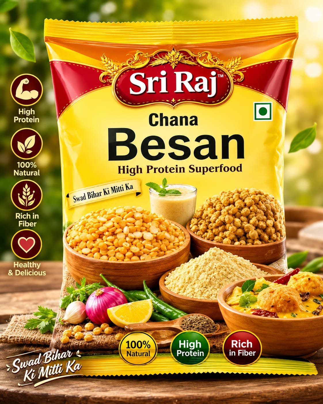 Sri raj premium besan 250g