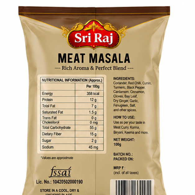 Sri raj meat masala 100g